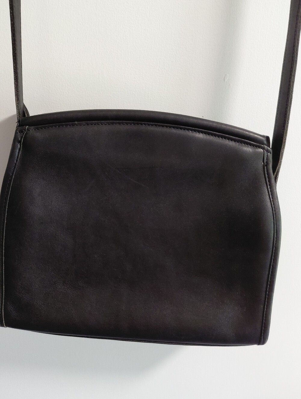 Vintage Coach Carlyle Black Leather  Shoulder Bag Purse - Picture 13 of 15